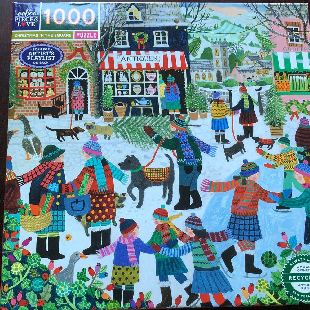 EeBoo Christmas in the square 1000 piece puzzle